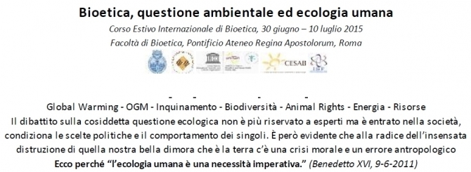 Corso Estivo Internazionale di Bioetica - CESAB